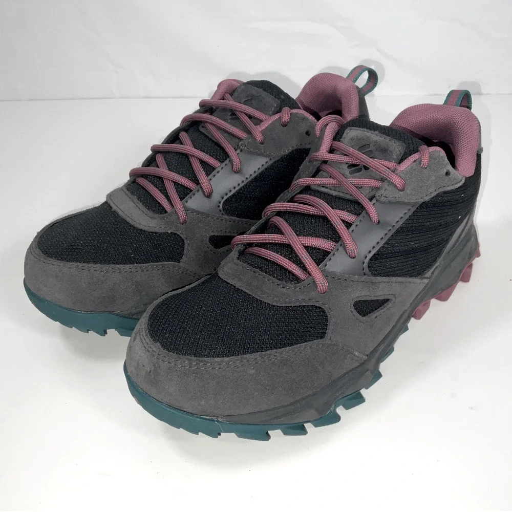 Women’s Columbia IVO Trail Waterproof Hiking Shoes Black & Mauve - Size 5
